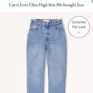 Curve love Abercrombie ultra high rise 90’s short jeans size 24